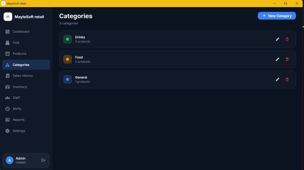 Categories & products