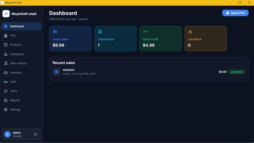 Dashboard & sales